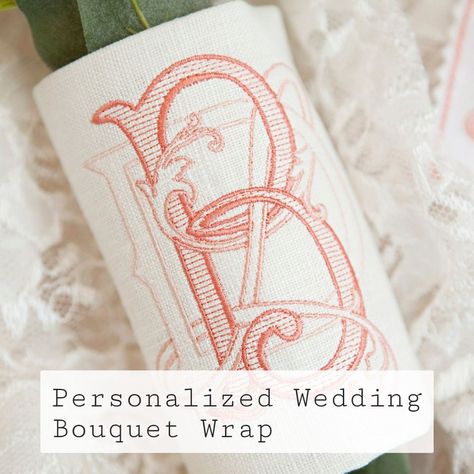 Monogram Bouquet Wrap, Wedding Bouquet Wrap, Bridal Bouquet Wrap, Wrap Gift, Wedding Branding, Gift Bouquet, Bouquet Wrap, Monogram Wedding, Custom Monogram