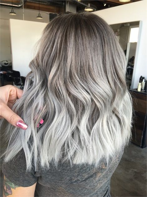 CORRECTION: Banded Boo-Boo To Smokey Silver Melt - Hair Color - Modern Salon Color Melt Hair, Hair Melt, Color Melting Hair, Brown Ombre Hair Color, Color Melt, Brown Ombre Hair, Big Lebowski, Color Melting, Winter Hair Color