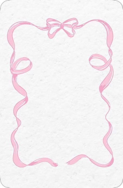 Ribbon Pink Aesthetic, Coquette Border, Pink Bow Birthday Party, Boarder Designs Aesthetic, Baby Pink Wallpaper Iphone, Birthday Cards Online, Bow Invitation, Desain Quilling, Cute Birthday Ideas