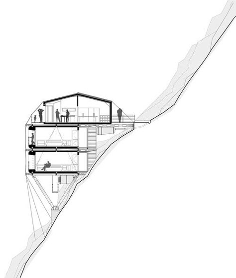 Elevation Concept, Architecture Illustrations, Mountain Architecture, Architecture Elevation, Architecture Panel, Architecture Concept Diagram, Concept Diagram, Architecture Graphics, Architectural Section