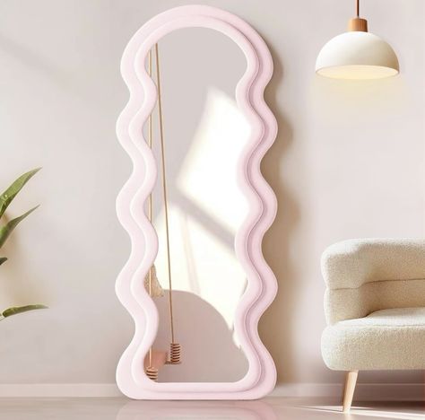 Literally in love with this blob shaped mirror, clcik the link below to add some elegance to your home this summer. #mirror #blog #inspiration #interiordesignideas  #style #summer #summerstyle #interiordesignideas #mirror Blob Mirror, Wooden Frame Mirror, Leaning Against Wall, Wall For Bedroom, Blob Mirrors, Arch Floor Mirror, Shape Mirror, Wavy Mirror, Wooden Mirror Frame