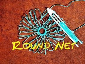 (1) Round Net Making - How to Make a Round Net or Making a Round Net Bag - YouTube Diy Fishing Net, Crab Net, Net Making, Cast Nets, Filet Lace, Knots Diy, Astuces Diy, Fishing Diy, Rope Knots