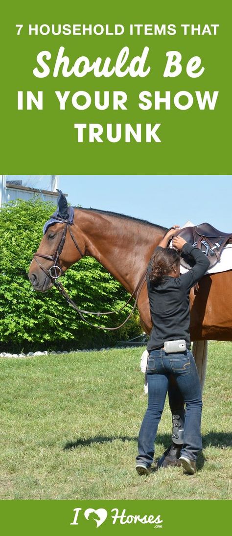 It’s always a good idea to have a list when you’re packing for a horse show. The next time that you make your horse show packing list, be sure to include these seven household items which can be very helpful to have along with you. Horse Show Tips, Horse Show Hacks, Horse Show Packing, Stable Management, Horse Obstacles, Horse Show Mom, Dressage Tests, Farm Management, Horse Training Exercises