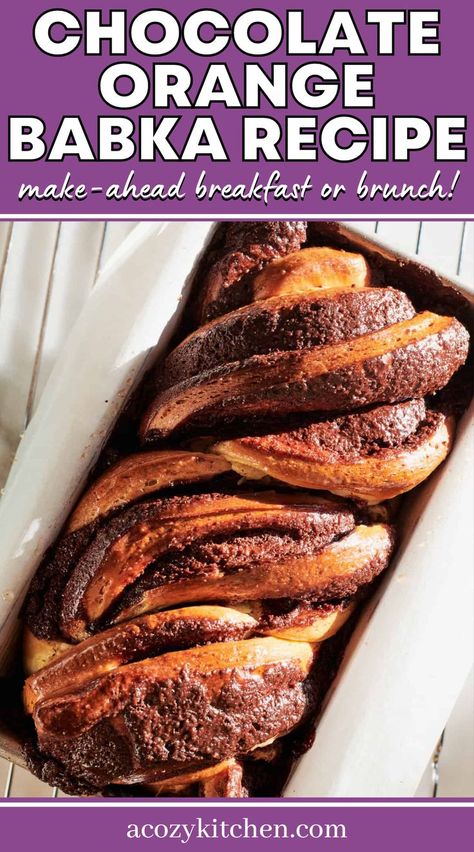 You may think of babka as a difficult recipe, but it’s actually fairly simple and straightforward. Chocolate Orange Babka is the perfect sweet breakfast or brunch recipe. A decadent orange and chocolate filling is swirled between layers of gorgeous enriched dough and brushed with an orange syrup. Make easy work of breakfast by preparing the dough the day before and assembling the loaf the morning you bake this treat! #FloridasNaturalOrangeJuice #sponsoredpost Orange Babka, European Pastries, Chocolate Brioche, Best Desserts Ever, Desserts From Around The World, Orange And Chocolate, Babka Recipe, Jewish Holiday Recipes, Chocolate Babka