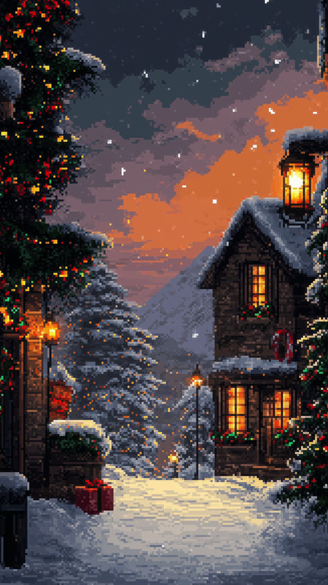 Pixel Art Christmas Scenery Wallpapers Click the image for the high res version to download Subscribe for Daily Free Wallpapers #pixelartwallpaper #pixelart #wallpaper4k #pixelartchristmas #christmaswallpaper #christmaswallpaperaesthetic Christmas Art Background, Pixel Christmas Wallpaper, Lofi Christmas Wallpaper, Natal Aesthetic Wallpaper, Homescreen Wallpaper Christmas, Christmas Pixel Art Wallpaper, Christmas Cozy Wallpaper, Red Christmas Wallpaper Backgrounds, Christmascore Aesthetic