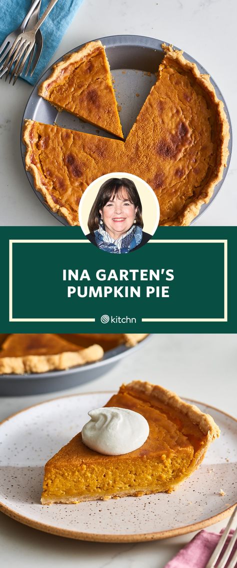 I Tried Ina Garten's Ultimate Pumpkin Pie Recipe | Kitchn Ina Garten Pumpkin Pie, Fluffy Pumpkin Pie, Best Pumpkin Pie Recipe, Pumpkin Pie Cookies, Julia Child Recipes, Best Pumpkin Pie, Vegan Pumpkin Pie, Easy Pumpkin Pie, Pumpkin Pie Recipe