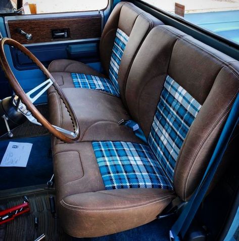 3,580 Likes, 38 Comments - TMI Products (@tmiproducts) on Instagram: “@c10_vatos picked a perfect material combination on their newly installed TMI Pro Classic Bench!…” Trucks Interior, Truck Restoration, Car Seat Upholstery, Custom Bench Seating, 1979 Ford Truck, Car Interior Upholstery, Auto Upholstery, Automotive Upholstery, Material Combination