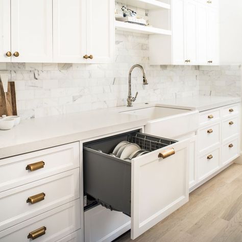 Small Dishwasher, Caitlin Wilson, Drawer Dishwasher, Fisher Paykel, Mini Kitchen, Kitchen Floor Tile, Kitchen Redo, Tiny Kitchen, Kitchen On A Budget