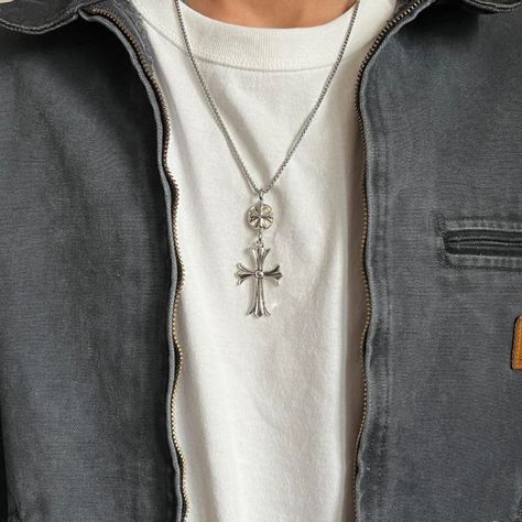 Y2k Grunge Cross Pendant Necklace These Chains Are Unisex! Stainless Steel Chain Brand New Necklaces With Crosses, Cross Jewelry Men, Y2k Mens Accessories, Male Accessories Necklace, Male Silver Jewelry, Y2k Accessories Men, Aesthetic Accessories Men, Male Accessories Aesthetic, Jewelry Accessories For Men