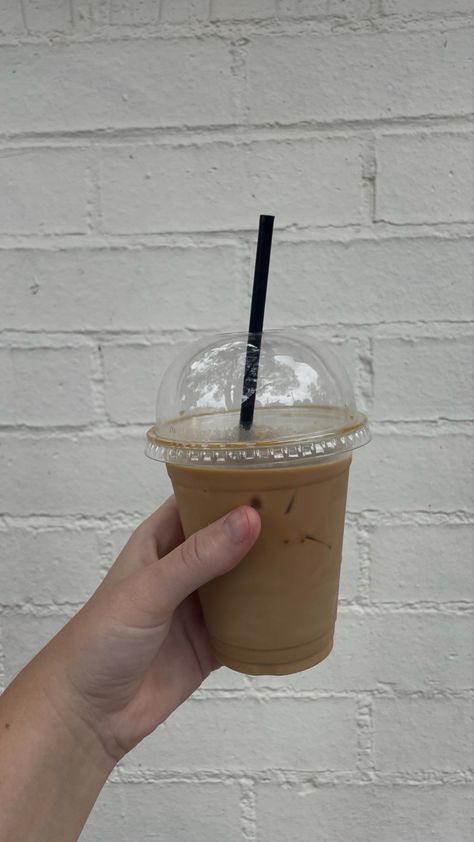 Takeaway iced coffee in front of white industrial wall Iced Coffee Takeaway, Takeaway Coffee, Ice Americano Coffee Aesthetic, Iced Coffee And Bagel Aesthetic, Iced Coffee Photography Aesthetic, Aesthetic Ice Coffee Pictures, Iced Coffee Dark Aesthetic, Coffee Obsession, Artist Logo