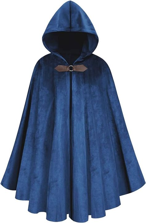 Amazon.com: GRAJTCIN Renaissance Hooded Cape Velvet Cloak Victorian Capelet Medieval Hobbit Halloween Costume : Clothing, Shoes & Jewelry Steampunk Cloak, Victorian Capelet, Witch Cloak, Steampunk Medieval, Cloak With Hood, Velvet Cloak, Cape Outfit, Victorian Halloween, Medieval Cosplay