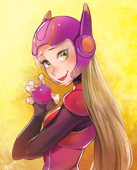 Honey Lemon by ANO #disney #bighero6 #fanart Honey Lemon Big Hero 6 Fanart, Honey Lemon Fanart, Big Hero Six Fanart, Big Hero 6 Fanart, Big Hero 6 Honey Lemon, Honey Lemon Big Hero 6, Hiro Big Hero 6, Disney Animated Movies, Disney Artwork