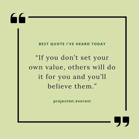 Best Quote I have heard Today. When we don't know who we are, others will do that job for us and we'll have so low self-esteem that we'll have no choice but to believe them. Here comes the power of Self- awareness in self growth or mastery..We need to be aware of who we are beforehand trying to project onto other's . . For more Motivational Content follow @projectmt.everest . . . #motivation #MindsetMatters #KnowYourWorth #SelfAcceptance #selfgrowthjourney #selfesteemboost #SelfDevelopment #... Motivational Quotes For Low Self Esteem, High Self Esteem Quotes Inspiration, Insecurities Quotes Self Esteem, Quotes For Self Esteem, Low Self Esteem Quotes, Self Awareness Quotes, Esteem Quotes, Awareness Quotes, Self Growth