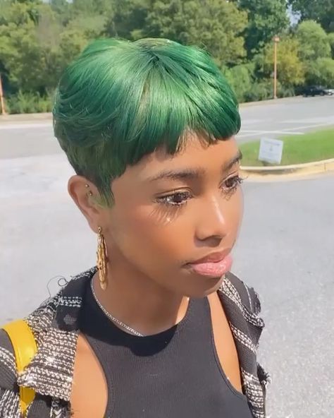 GLOBAL TRANSFORMATIONS on Instagram: “Grass root green 😍 @patrice_bowie On @bybrooklyne #thechoppedmobb #thecutlife #mobhair #pixiecut” Green Pixie Cut, Grass Roots, Short Cuts, Pixie Cut, Hair And Nails, Short Hair Styles, Hair Cuts, Hair Styles, Green