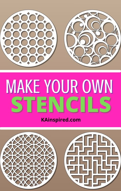 DIY STENCILS Background Stencils Patterns, Svg Stencils Free, Art Stencils Templates, Diy Cookie Stencils With Cricut, Cookie Stencils Cricut, Cricut Cookie Stencils, How To Make Your Own Stencils, How To Make A Stencil Diy, Making Stencils With Cricut