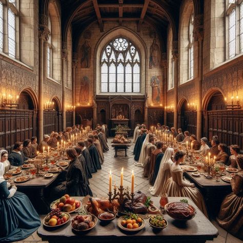 Hunt Of The Unicorn, Medieval Dinner, Fantasy Dinner, Tudor Decor, Ballroom Scene, World Without End, City On A Hill, Medieval Banquet, Traditional Christmas Dinner