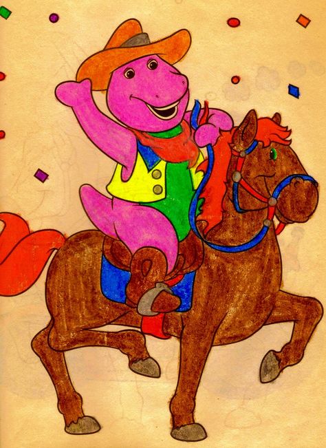 Barney Riding A Horse by BestBarneyFan.deviantart.com on @DeviantArt Riding A Horse, Tv Land, A Horse, Scooby Doo, Horses, Deviantart, Tv, Fictional Characters, Art