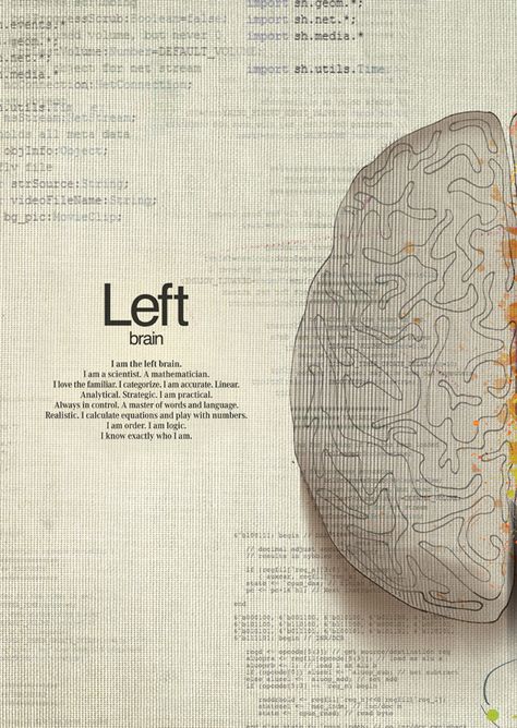 Right Brain Vs Left Brain, Left Vs Right Brain, Left Brain Vs Right Brain, Brain Painting, Left Brain Right Brain, Playing With Numbers, Interactive Advertising, Left Brain, Entertaining House