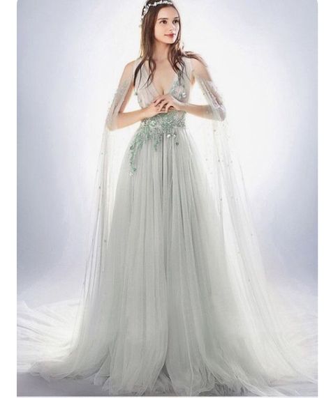 Starfall Wedding Dress, Silver Fairy Dress, Elven Ball Gown, Acotar Ball Gowns, Acotar Inspired Dresses, Acotar Gowns, Fantasy Gowns Queens Fairytale, Fantasy Dress Goddesses, Goddess Dress Aesthetic