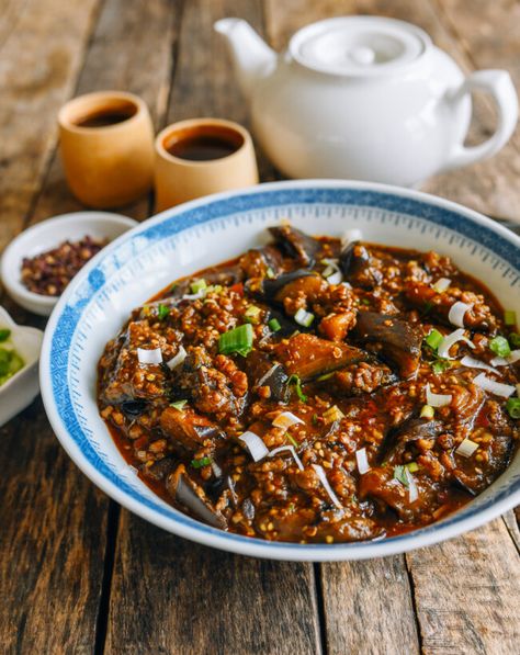 Mapo Eggplant - The Woks of Life Eggplant With Garlic Sauce, Mapo Tofu Recipe, Wok Of Life, Woks Of Life, The Woks Of Life, Sichuan Peppercorn, Mapo Tofu, Tofu Recipe, Homemade Chili