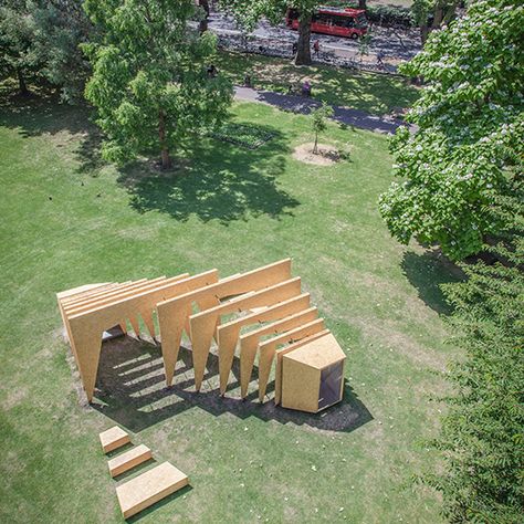 Triumph Pavilion 2014 | IPT Architects Pavilion Design Architecture, Pavillion Ideas, Architecture Symbols, Conceptual Model Architecture, Temporary Architecture, Pavilion Architecture, Concept Models Architecture, Public Space Design, Pavilion Design