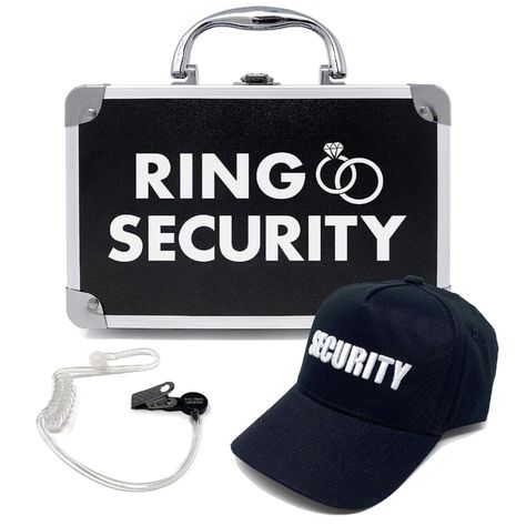 THE RING LEGEND Ring Security Ring Bearer Briefcase, Hat, and Earpiece - Kids/Youth Size Cap - Wedding Ring Security Case for Kids - Special Agent Ring Bearer Box for Boys Security Ring Bearer Briefcase, Ring Security Ring Bearer, Security Ring Bearer, Ring Bearer Security, Bride’s Mother, Ring Security, Smart Ring, Ring Bearer Box, Special Agent