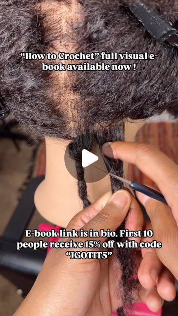 Jackson Ms & ATL Major Loc Repair Specialist on Instagram: "Do your want to boost you income ? Purchase my full visual “How to crochet” e-book! Link is located in bio. This e-book is 12 pages full of video tutorials no need to read anything ! I will be the teacher and you will be my student.   Topics in this E-book include  •how to hold a crochet tool •how to repair a lock •how to do instant locs •how to fix frizz with crochet •how to reattach a loc  #locs #jacksonms #jacksonmshairstylist #jacksonmshairstylist #jacksonmslocs #locsforwomen #locstyles #locstylesforwomen #mymylocz #vicksburgmississippi #vicksburgms #vicksburgmslocs #jacksonmsloctician #studsthatdohair  #locextentions #womenwithlocs #ebook" How To Do Instant Locs, How To Fix Locs, Loc Reattachment, Instant Locs Natural Hair, Loc Repair, Instant Locs, Dreadlocks Hair Care, Vicksburg Mississippi, Loc Extensions