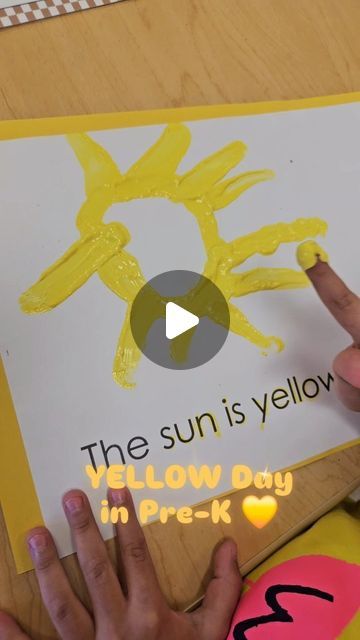 Yellow Activity For Preschool, Yellow Preschool Activities, Color Yellow Activities For Preschool, Yellow Activities For Preschool, Yellow Day Activity, Yellow Day Activities Preschool, Creative Art Activities, Pre K Teacher, Yellow Theme