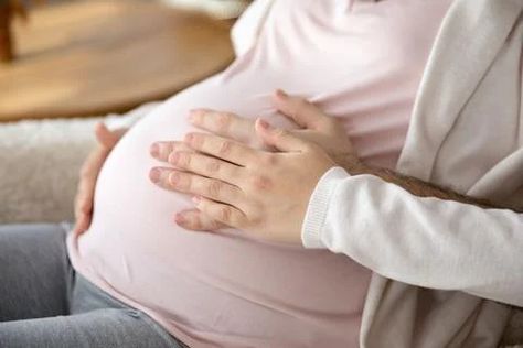 Baby Kicking, Pregnant Woman, Mother And Father, Pregnant Women, Close Up, Stock Images