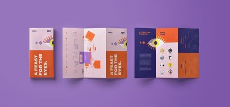 A feast for the eyes | Firma. The Brandhouse Broshour Design, One Sheet Design, Best Brochure Design, Graphic Eyes, Gfx Design, Trifold Brochure Design, Desain Editorial, Flyer Design Inspiration, Logo And Identity