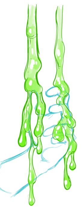 Slime Art Reference, Slime Effect Drawing, Drawing Dripping Liquid, Slime Texture Drawing, Slime Tutorial Drawing, Slime Art Tutorial, How To Draw Slime Dripping, Slime Reference Drawing, How To Draw Dripping Liquid