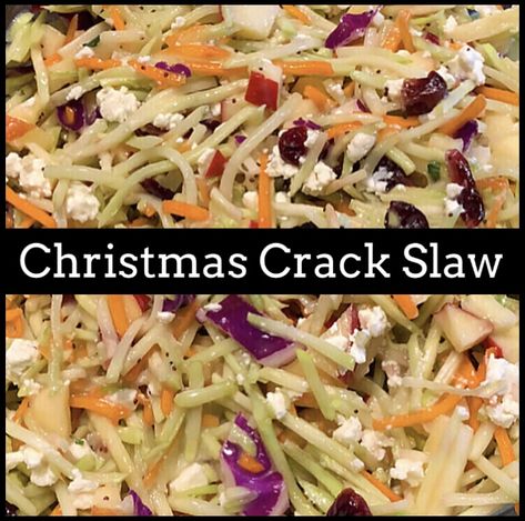 Christmas Coleslaw Recipes, Christmas Slaw Recipes, Christmas Coleslaw, Christmas Slaw, Broccoli Slaw Recipes, Different Salads, Christmas Sides, Poppyseed Dressing, Small Wins