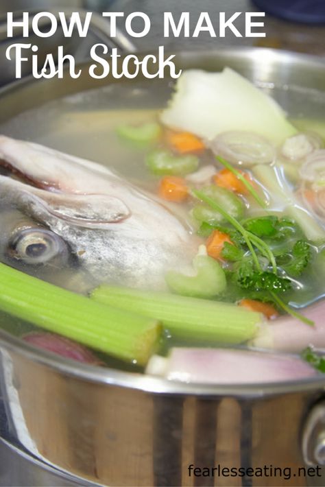 It's amazing so few people know how to make fish stock anymore. It is so easy! Learn how in this simple video demo. Fish Stock Recipe, Fish Head Soup, Seafood Soup Recipes, How To Make Fish, Seafood Stock, Stock Recipes, Seafood Recipe, Bone Broth Recipe, Fish Head