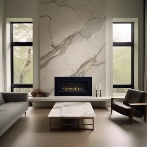 marble slab fireplace Marble Slab Fireplace, Transitional Fireplace Design, Fireplace Trends, Slab Fireplace, Fireplace Paint, Modern Fireplace Ideas Living Rooms, Transitional Fireplace, Fireplace Feature Wall, Fireplace Facing