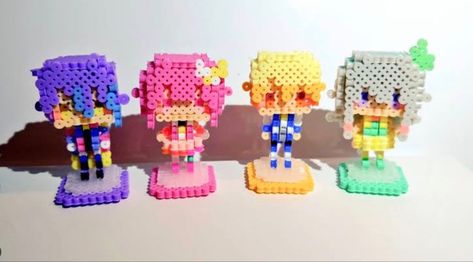 Pjsk Perler Beads, Project Sekai Perler Beads, Cardboard Stand, Kandi Cuff Patterns, Easy Perler Beads Ideas, Perler Art, Bead Weaving Tutorials, Perler Bead Templates, Pixel Art Grid