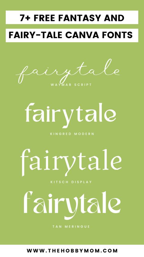 9 Free Fantasy Fonts on Canva You Can Use Right Now - The Hobby Mom Princess Font, Font Canva Lettering, Brush Fonts Free, Best Cursive Fonts, Whimsical Logo, Appeal Letter, Icon Widget, Keyword Elements Canva, Canva Fonts