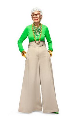 Iris Apfel rocks the color-block.    Or this one!!!  Can't go wrong in those pants!! Expensive Jeans, How To Have Style, Advanced Style, Ageless Style, Ageless Beauty, Looks Street Style, Old Woman, Kate Winslet, Mode Inspo