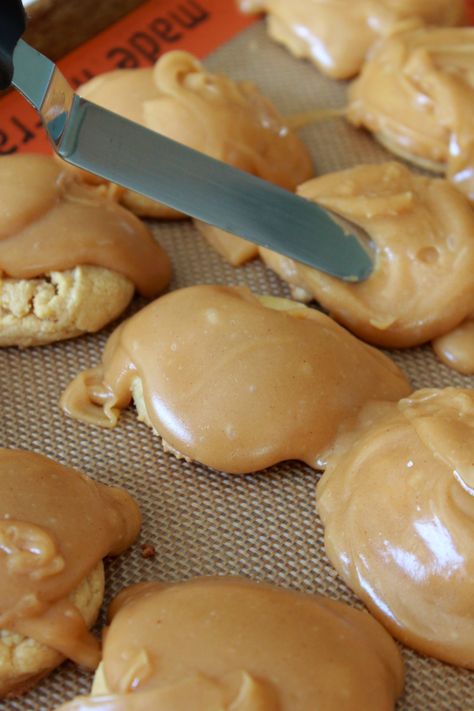 Peanut Butter Texas Sheet Cake Cookies - Practically Homemade Peanut Butter Cookie Frosting, Peanut Butter Texas Sheet Cake, Sheet Cake Cookies, Texas Sheet Cake Cookies, Practically Homemade, Peanut Butter Sheet Cake, Texas Sheet, Cookies Soft, Texas Sheet Cake