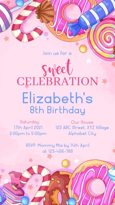 Candyland Invitations, Candy Land Birthday, Alphabet City, Invert Colors, Candy Birthday Party, Candyland Birthday, Candyland Party, Promotional Flyers, Custom Fonts