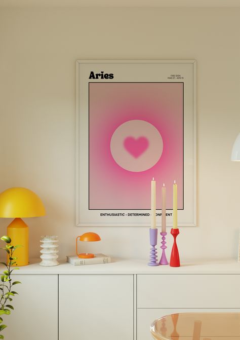 Less than 5€! Bring charm to your space with this beautiful printable poster.  ₊✩‧₊˚౨ৎ˚₊✩‧₊ ⋆｡‧˚ʚ♡ɞ˚‧｡⋆₊✩‧₊˚౨ৎ˚₊✩‧₊ 
aries gift, aries print, aura poster, girly wall art, trendy wall art, pink print, college wall art, above bed art, aesthetic room decor, printable wall art, trendy prints, aesthetic posters, preppy room decor Poster Above Bed, Gemini Print, Wall Art Aura, Chic Artwork, College Wall Art, Above Bed Art, College Walls, Capricorn Gifts, Trendy Artwork