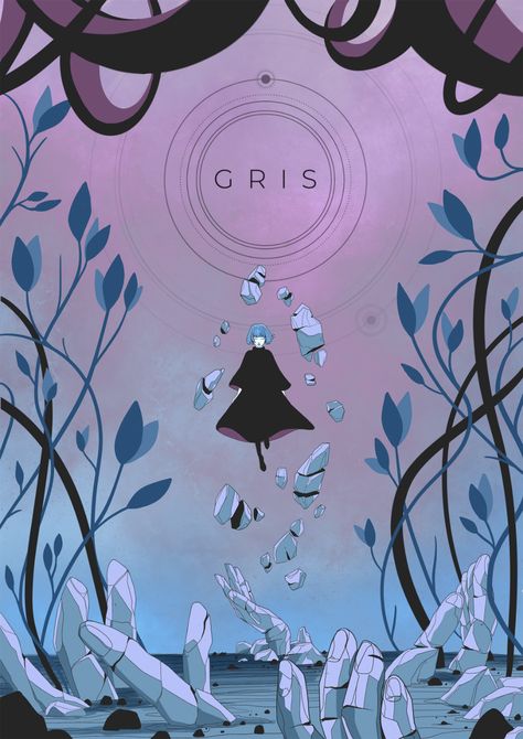 Poster Illustration for Gris Game by dilara ozden | Canvas Tokyo - Creative Platform Gris Game, Poster Illustration, Game Illustration, Arte Sketchbook, Video Game Art, Cthulhu, 귀여운 동물, In The Woods, Illustrations Posters