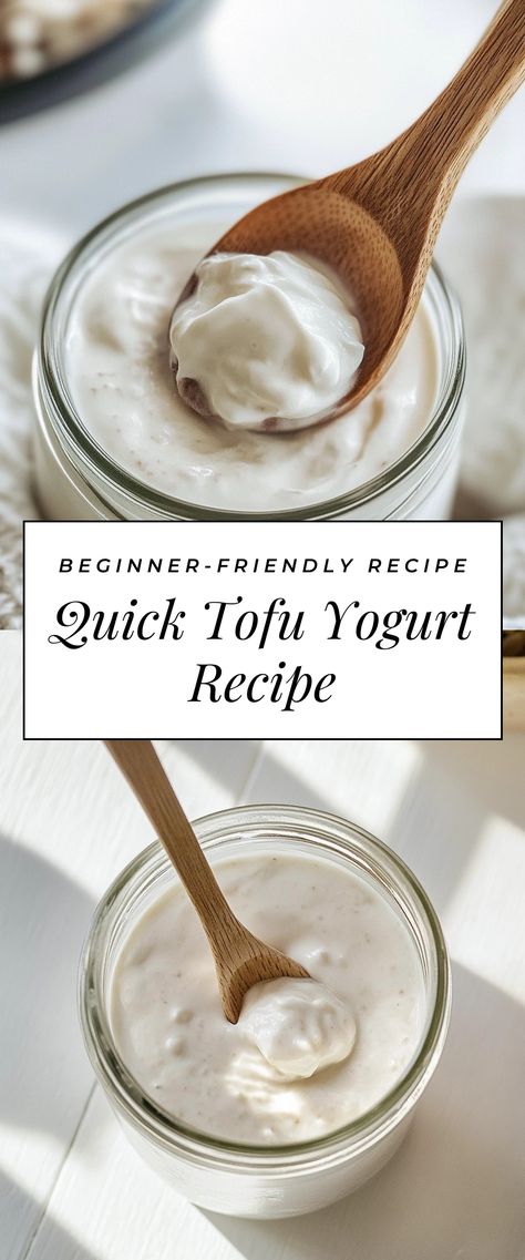 Image for Quick Tofu Yogurt Recipe Tofu Yogurt, Quick Tofu, Tofu Dessert, Tofu Pudding, Yogurt Recipe, Yogurt Recipes, Bean Curd, Tofu Recipes, Vanilla Essence