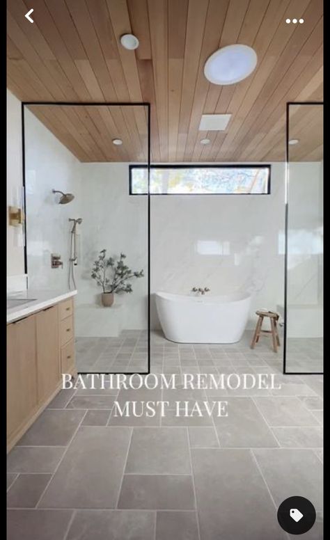 Wet Room Bathroom, Bathroom With Tub, Open Showers, Wet Room Shower, Master Shower, Wet Room, Bathroom Redesign, Design A Space, Large Shower