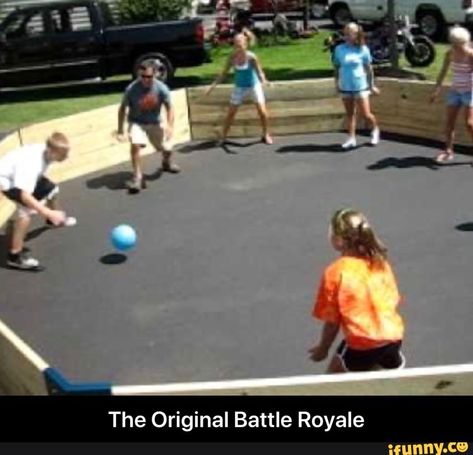 The Original Battle Royale - The Original Battle Royale – popular memes on the site iFunny.co #fortnite #gaming #funny #fortnite #lol #oof #hashtag #dank #the #original #battle #royale #meme Carpet Ball, Gaga Ball Pits, Teen Games, Gaga Ball, Game Activities, Kids Ball Pit, Ball Pits, Church Games, Pe Games