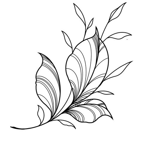 Blatt Tattoos, Muster Tattoos, Plant Tattoo, Botanical Tattoo, Floral Tattoo Design, Minimalist Tattoos, Leaf Drawing, Floral Drawing, Tattoo Art Drawings