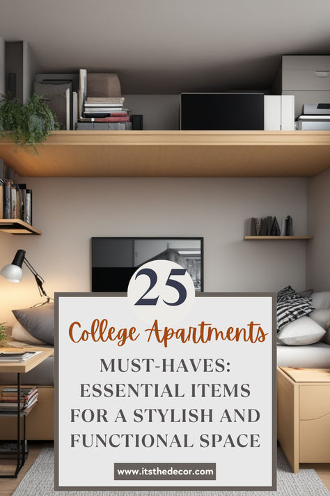 Discover the ultimate list of 25 College Apartment Must-Haves! From cozy seating and essential kitchen tools to study essentials and stylish decor, this guide has everything you need for a functional and stylish college living space. #CollegeApartment #MustHaves #StudentLiving #DormToApartment #CollegeLife #HomeDecor Medical Student Apartment, Guys College Apartment Decor, Guys College Apartment, First College Apartment, Apartment Must Haves, Bedroom Decor On A Budget, College Apartments, Apartment Hacks, Student Apartment