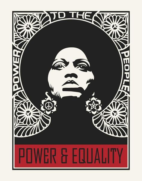 Shepard Fairey Art, Black Feminism, Protest Poster, Protest Posters, Protest Art, Angela Davis, Power To The People, Black Power, Diy Prints