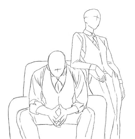 Not much else to say Man Sitting On Throne Reference, Cute Bases Couple, Character Sitting On Throne, Art Poses Sitting, Sitting In A Chair Poses Drawing, Mafia Drawing Reference, Casual Drawing Poses, Sitting On Throne Reference, Sitting On A Throne Reference