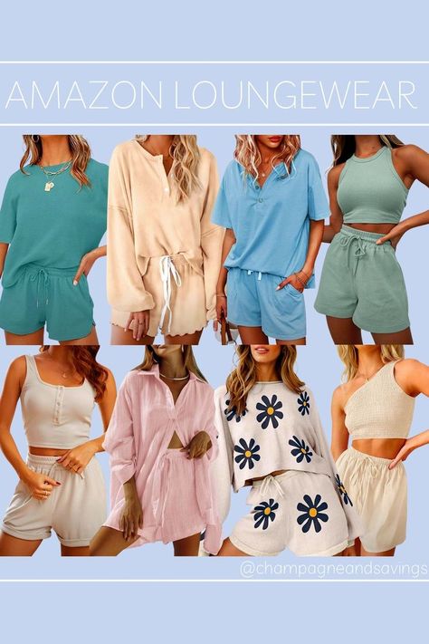 Elevate your summer wardrobe with our selection of cute lounge wear sets for women. From adorable matching sets to comfy shorts and tops, these outfits are perfect for relaxing at home or running errands. Stay stylish and comfortable all season long. Find your favorite on Amazon! Cute Lounge Wear, Amazon Loungewear, Lounge Wear Sets, Comfy Lounge Wear, Cute Lounge, Trendy Spring Outfits, Comfy Lounge, Loungewear Set, Affordable Clothes