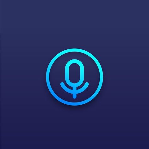 Premium Vector | Voice and audio recognition vector design Hello English, Microphone Icon, Baby Voice, Channel Logo, Color Gradient, Psd Icon, Vector Photo, Gradient Color, Vector Design